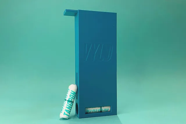 vyld-tangpon-spender-box-t-rkis-wand-spenderbox-zur-klebemontage image 1