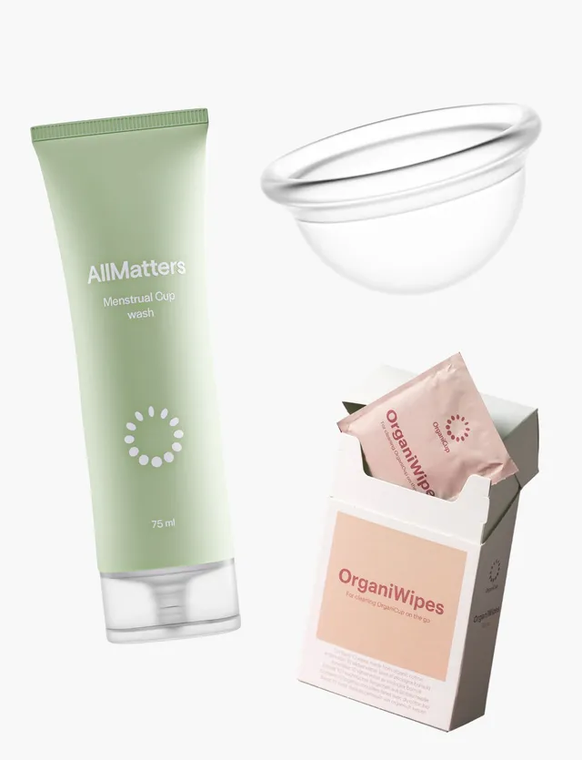 allmatters-starter-set-f-r-menstruationsscheiben-mit-organiwash-und-organiwipes image 1