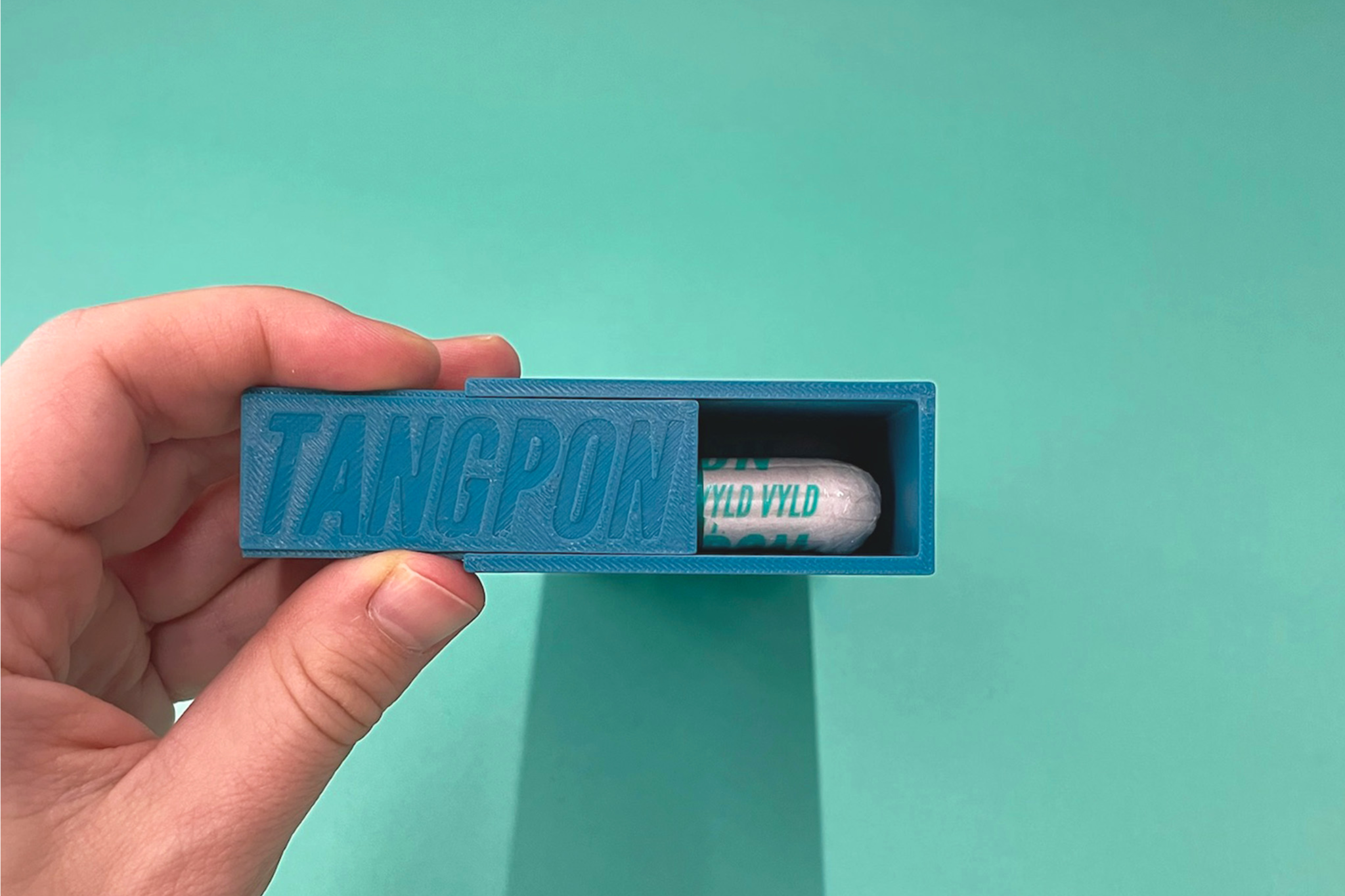 vyld-tangpon-spender-box-t-rkis-wand-spenderbox-zur-klebemontage image 2
