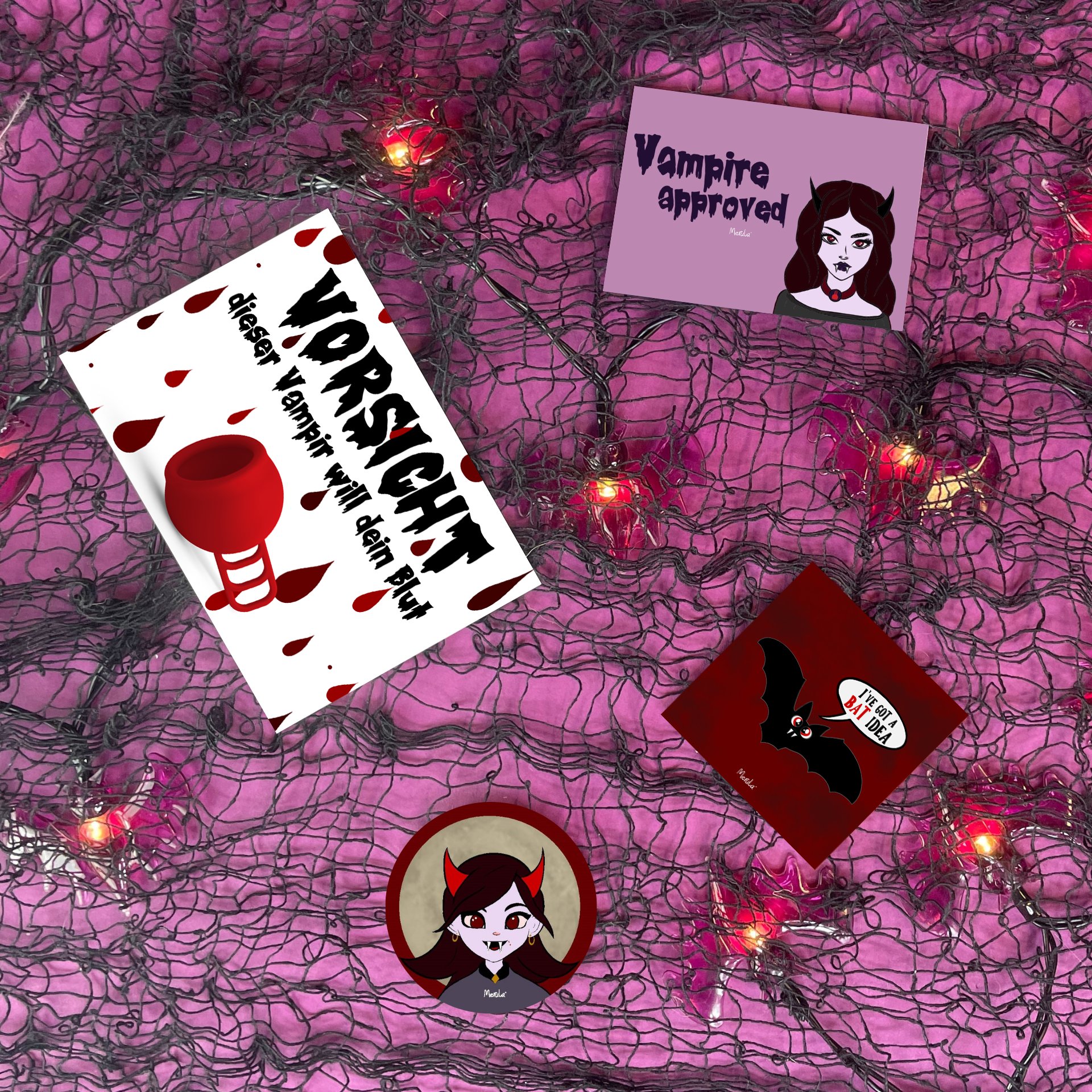 merula-vampire-stickerset-4-aufkleber image 2
