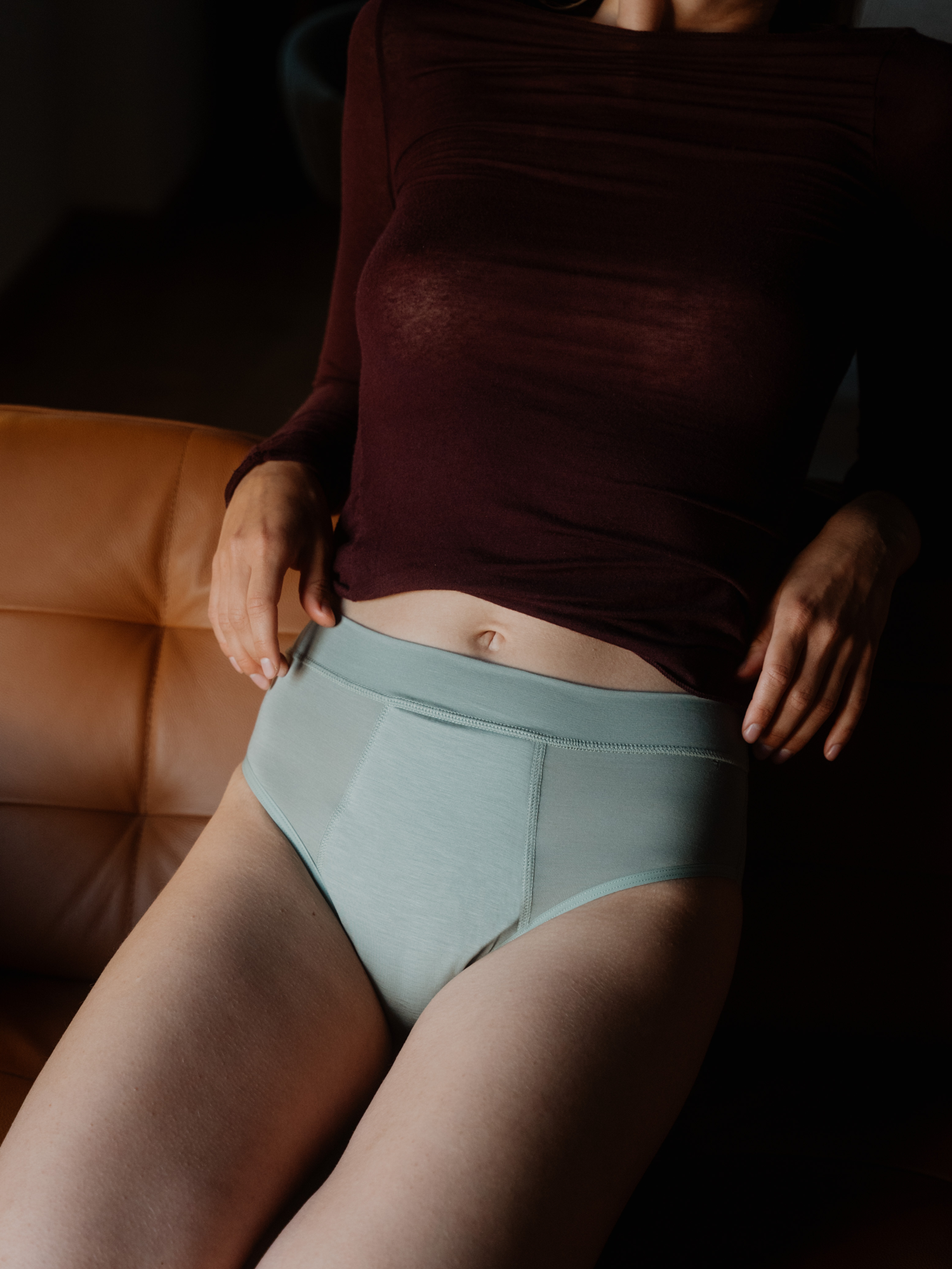 allmatters-overnight-high-waist-periodenslip-in-sage-green image 5