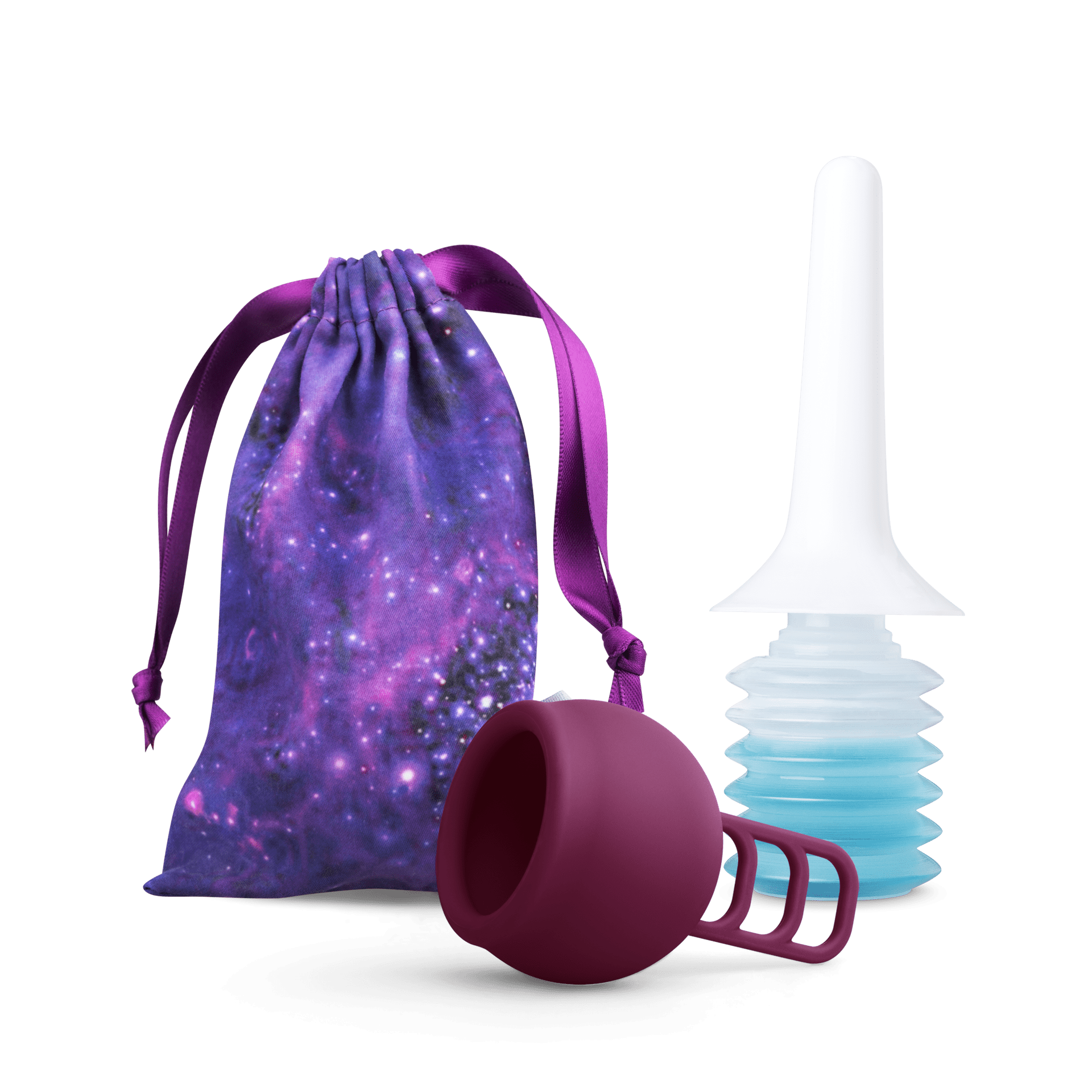 merula-bundle-menstruationstasse-cup-galaxy-douche-intimdusche image 1
