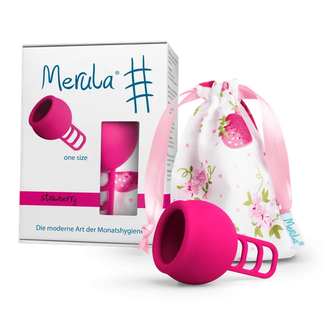 merula-cup-strawberry-menstruationstasse-one-size-38-ml image 1